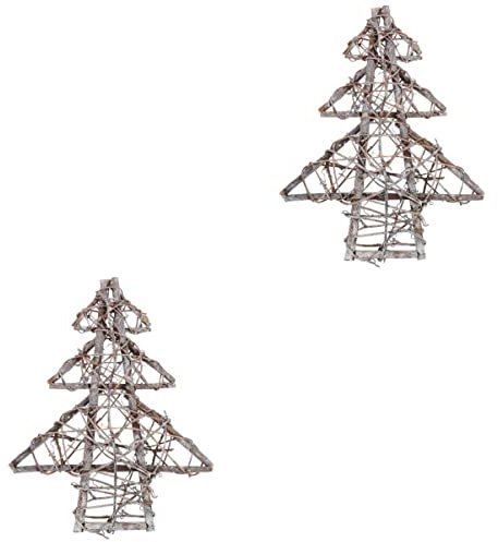Cabilock 2St Christbaumkranz Thanksgiving-Türkranz Kranz vor der Haustür weihnachtsdeko Weihnachtsgirlande Tür Kranz Weihnachtsbaum aus Rattan Weihnachten schmücken Weingirlande