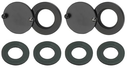 PATIKIL 5/8 Peephole Cover,Rotating Door Viewer Peephole Privacy Cover with Self-Adhesive Tool for Home Apartment Hotel Security,Matt Black 2pcs