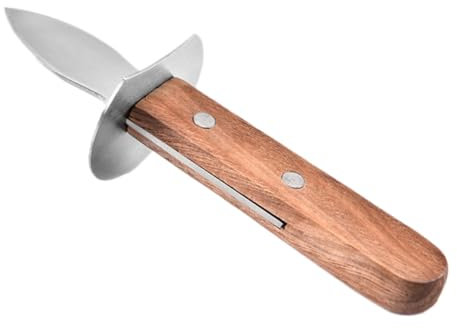 Amosfun 2 Stk Austernmesser Aus Edelstahl Rutschfestes Austernmesser Rutschfeste Auster Austernschälset Austernschälöffner Schalentiere Schneidwerkzeug Für Meeresfrüchte Muschel Holz