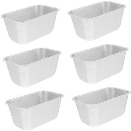 Garneck 6piezas Moldes De Horno De Antiadherente Para Hacer Pan y Pasteles Herramientas De Repostería Prácticas y Plateado