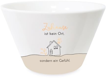 Grafik-Werkstatt Werkstatt Müsli-Schale mit Echtgold Porzellan Schüssel Zuhause, Weiß