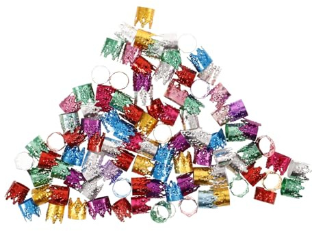 BELLIFFY 100piezas Accesorios Para Cabello Dreadlocks Anillos De Braid Cuffs Forma De Adornos De Pelo Joyas De Trenzas Decoraciones De Dreadlocks Charms Para Peinados Accesorios De Braid
