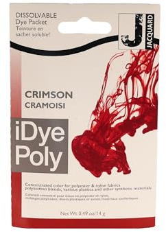 Jaquard IDYE Poly Crimson Tinte para tejidos sintéticos y prendas de vestir – Bolsa sin líos