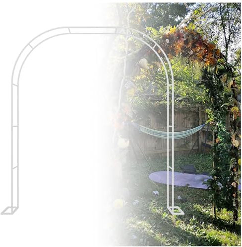 Enrejado de metal blanco para plantas trepadoras, resistente a la intemperie, fácil montaje, reconfigurable, 3,5 m x 2,2 m x 25 cm, ideal para ceremonias en interiores y exteriores