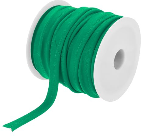 sourcing map Cordoncino da 18,4 m di nastro da 1,27 cm per cucito, fai da te, bordo in tessuto, colore verde