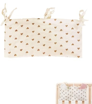 JUKOTA Borsa Appendere per Lettino, Organizer per Cameretta dei Bambini, Tasche Portaoggetti Letto, Portaoggetti Tasca da Appendere per Letto Usato per Riporre Vestiti Pannolini Giocattoli