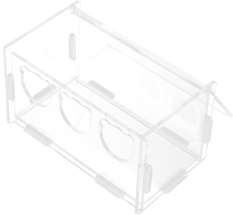 CORHAD Rutin Hühnerfutterspender Acrylbox mit Großer Kapazität für Kleintiere Vogelparrot Futterbehälter Futtertrog für Outdoor Nutzung Leicht zu Reinigen