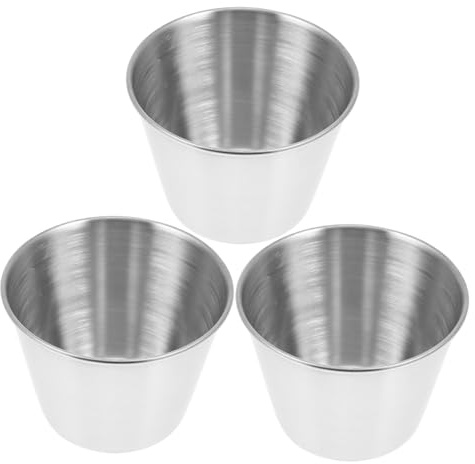 TOYANDONA 3 pièces Lot de Coupelles Sauce Acier Inoxydable Bols à Sauce pour Condiments Dips et Salades Résistants et Pratiques pour Cuisine Maison et Restauration