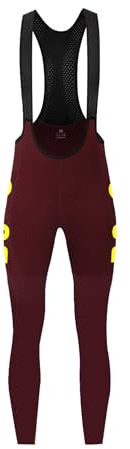 Salopette da ciclismo da uomo, in pile invernale, con imbottitura 3D, per il freddo, con tasche, Aqxk-0008, Medium
