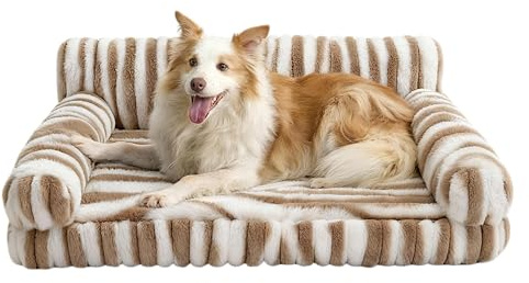Trovie Large Dog Bed Sofa – Orthopaedic Memory Foam Waterproof Pet Mattress Sofa, Non-Slip Outdoor Bed Sofa with Removable Washable Cover, Ideal for Large Dogs, Labradors & Bulldogs