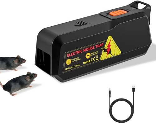 Piège à Souris électronique, piège à Souris d'intérieur, Lutte antiparasitaire réutilisable Contre Les Souris et Les Rats, piège à rongeurs Efficace pour la Cuisine, Le Garage, Le sous-Sol