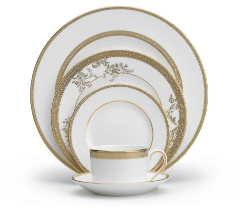 Vera Wang Wedgwood Vera Lace Gold 5-Piece Dinnerware Place Setting