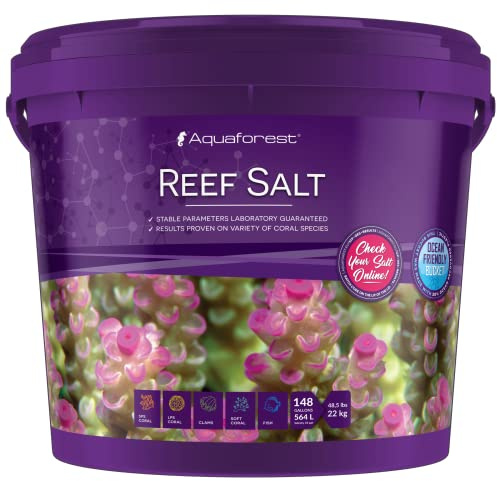 Aquaforest Reef Salt 22kg für Aquarien, Wasserbehandlung für Teiche, Wasserqualität für Fische aufrechterhalten, 22 Kilogramm, Granulat, 1E+1 Liter, Aquarium Reef Salt, Chemikalie, Salz, 470602031