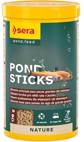 sera Pond Sticks Fischfutter 1 L (170g) | Fischfutter Teich für große Teichfische | Hochwertiges Goldfischfutter & Koi Futter | Schwimmend, Lange formstabil und leicht verdaulich | Teichfutter