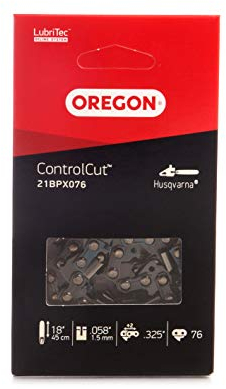 Oregon 21BPX ControlCut Chainsaw Chain for 18-Inch (45cm) Bar -76 Drive Links – fits Stihl, Husqvarna, Parker, Efco and more
