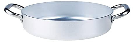 Agnelli ALMA10620 Cacerola baja con 2 asas en acero, aluminio profesional 3 mm, 20 cm