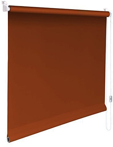 Sonnenschutz-HH - Mini-Rollo Minirollo Klemmfix Klemmrollo Kettenzugrollo Breite x Höhe STOFFMAß 102x140 cm - 102 x 140 cm – TERRACOTTA Sichtschutzrollo Sichtschutz-Rollo Fensterrollo Easy&Fix montiert Seitenzugrollo inkl. Klemmträger/Klemmhalter