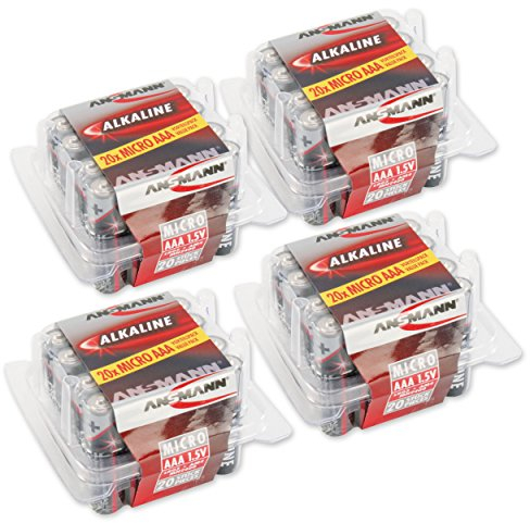 Ansmann portaoggetti con 55 pezzi Red Alkaline pacche...