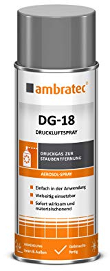 Ambratec DG-18 DRUCKLUFTSPRAY 400ml Aerosol, Tastatur, Linsen, Kamera, Mikroskop, Staub,Anhaftungen, Montage,Reparaturen, KFZ