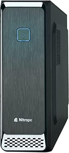 NitroPC - PC Office Silver (AMD Ryzen 5 4650G 6/12 4.2GHz, RX Vega 7, RAM 16Go, M.2 512Go + HDD 2To, Windows 11, WiFi) Ordinateur de Bureau, Ordinateur de Travail, Tours PC
