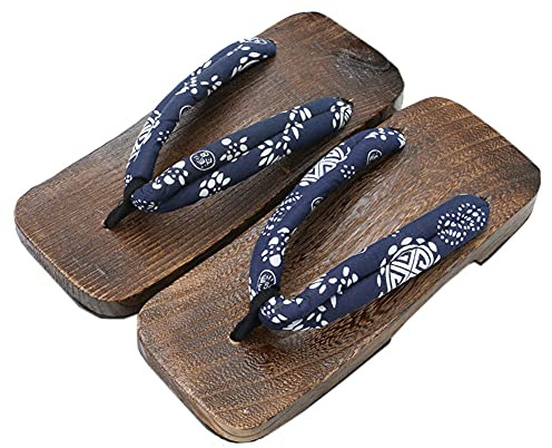 KUNANG Männer-Japanische Holzgetaschen-Sandalen - Traditionelle Clogs