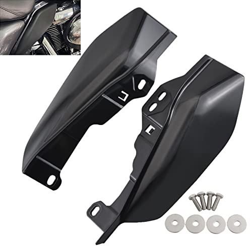 Luftabweiser für Motorräder, Seitenflügel, Windschutzscheibe, kompatibel mit Harley Davidson Touring Street Glide Electra Glide CVO 2017–2021, Mattschwarz, 2 Stück