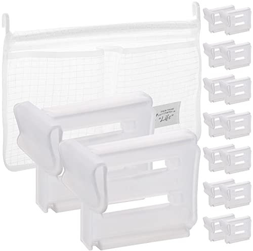 Mobestech Kühlschrank Space Allocator 16 Stück Kühlschrank Seitentür Trenner, Küche Kühlschrank Organizer mit Kühlschrank-Aufbewahrungsnetztasche für Behälter Getränke Eier