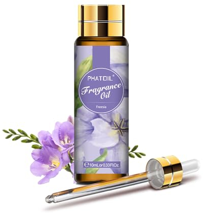 PHATOIL - Freesia Fragrance Oil for Diffuser for Home, Aromatherapy, Soap Making, Candle Making, Burner Oil - 10ml