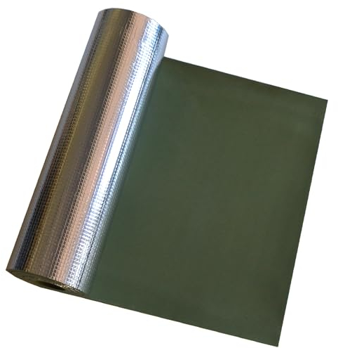 Wärmeisolierend Aluminiumbeschichtung Thermo Isomatte für Camping (Oliv)