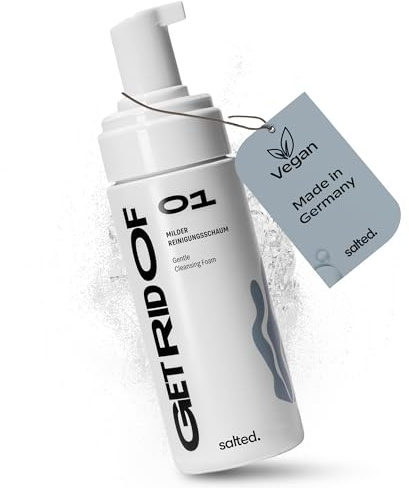 salted. Milder Reinigungsschaum | 150 ml | Gesichtsreinigung für ein frisches und geklärtes Hautbild | Für trockene und sensible Haut | Gesichtspflege Damen & Herren | Vegan | Mit Duft | Joyful