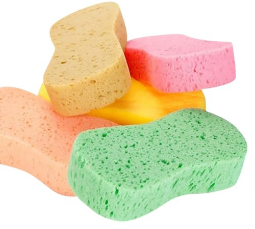 UUYYEO 10 Pcs Large Car Wash Sponges Cleaning Scrub Sponges Thick Foam Scrubbers Natural Cellulose Kitchen Sponges Household Cleaners Sponges Non Scratch Scrubbers