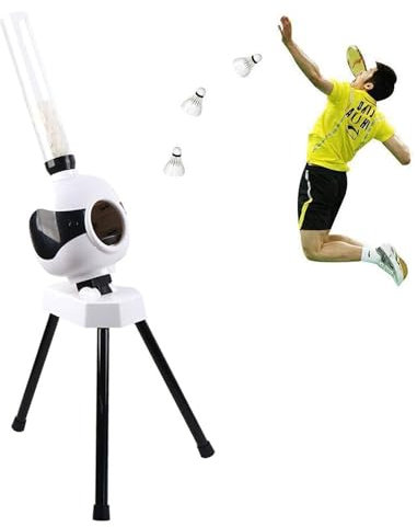 Automatische Badminton-Aufschlagmaschine, Badminton-Trainingsmaschine, Roboter-Federball-Feeder-Maschine Für Sport-Tempo-Training, Tragbare Badminton-Pitching-Maschine Für Jugendliche, Kinder,A