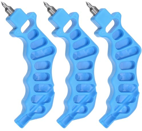 sourcing map 3 Stücke 2 Stücke 2-in-One Tropfbewässerung Schlauchlochstanzer 4mm für 1/4 Zoll Anschluss und Emitter-Einsatz Anschlusswerkzeug zum Verlegen von Zweig-Tropfrohren, Blau