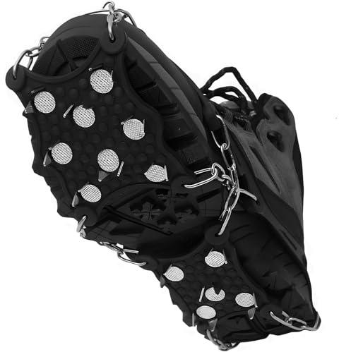 HOSLAFON Steigeisen rutschfeste Schuhspikes für EIS und Schnee
