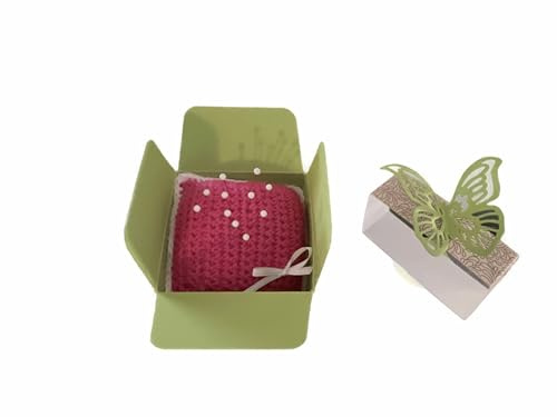 Generisch Gehäkeltes Nadelkissen mit passender Geschenkbox für Näherinnen, kleines Geschenk, Set