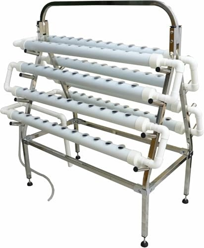 Sistema di Coltivazione idroponica Sistema di Coltivazione idroponica 88 Sito per Piante Sistema di Coltivazione idroponica trapezoidale a 8 Tubi Supporto in Acciaio Inossidabile con Spugna