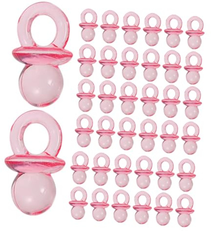 Gogogmee 200pcs Small Pacifiers for Shower Game Mini Acrylic Pacifiers As Shower Decoration Ideas for Gender Reveal Party Supplies