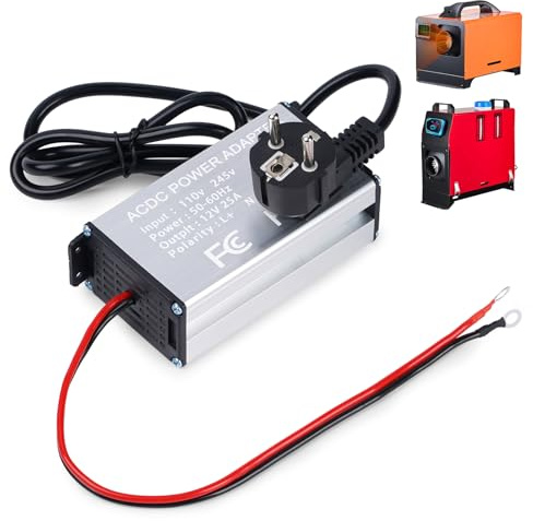 230V-auf-12V-Netzteiladapter Transformator Stromwandler für 5kW 8kW All-in-One Diesel-Luftheizung, für Caravan, Wohnmobil, Garage oder Innenräume