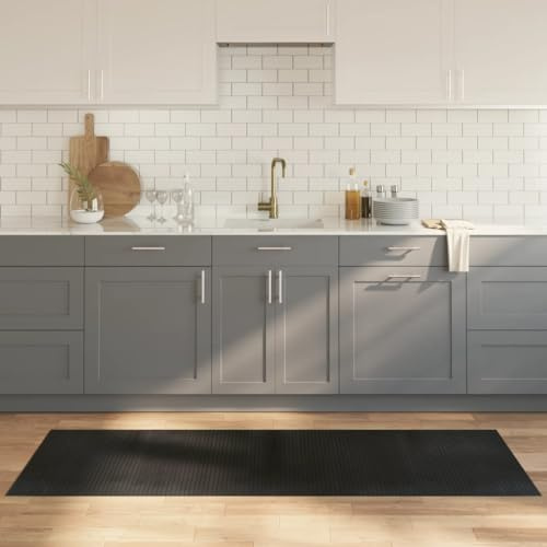 Tonture Rechteckiger Bambus Teppich Schwarz 70x200 cm, Naturmaterial Bodenbelag, strapazierfähiger Bereichsteppich für Wohnzimmer, Esszimmer Deko, rutschfest, pflegeleicht, langlebig
