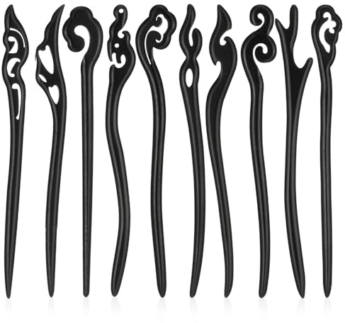 JJUNW Chinese Hair Pins for Women, Vintage Handmade Hair-Stick for Women | Vintage Chinese Chignon Hair Chopsticks for Handmade Buns Hairs Forks Accessories Hanfu Pins for Girls