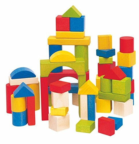 WOODY Bunte Holzbausteine 50 Stück