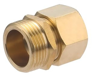 Raccord droit mâle laiton - bicone - pour tube cuivre - Filetage: 15x21 - Ø tube: 16