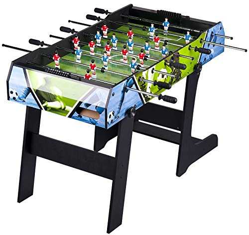 Leomark Baby-Foot Pliable Smart System – Table de Football en Bois pour Enfants et Adultes – Design Moderne, Poignées Antidérapantes, Tiges Métalliques avec Amortisseurs, Dim: 121,5x67x82 cm