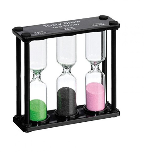 3–5-7 Minuten Tee Sanduhr-Zeitmesser-Timer- schwarz