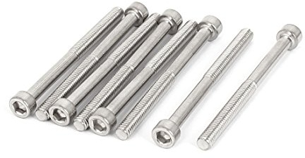 sourcing map 8 Stk M6 x 70mm 75mm Länge Edelstahl Innensechskantschrauben Kopf Kappe Schrauben Bolzen DE de