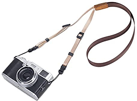 AOLLCCAE Universal Adjustable Slim Shoulder Sling Neck Strap for All Camera DSLR SLR (Coffee Brown)