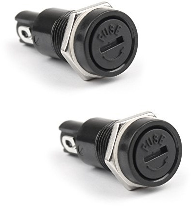 Areyourshop 2PCS SCI R3-11 Panel Mount Chassis Fuse Holder for 5x20mm Glass Fuses 10A 250V