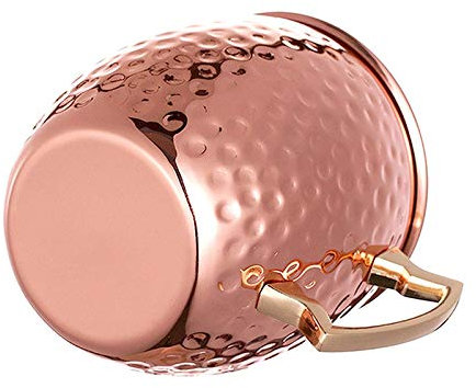 4 pezzi tazza in acciaio inox, mosca mulo tazza in acciaio inox birra whisky cup martellato rame placcato bar drinkware 530 ml 18 once