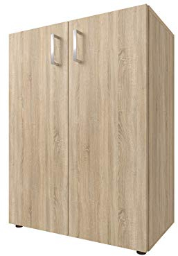 möbelando Schrank Beistellschrank Kommode Aktenschrank Büroschrank Standschrank Trio 2 Sonoma/Eiche