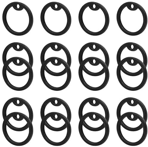 Jubaopen 20 Stück Schutzauspuffs Für Hunde Silikon Militär Schalldämpfer Schalldämpfer Schwarz Hundemarke Hundemarke für Hängen Hund ID-Karte - Außendurchmesser 3,8cm